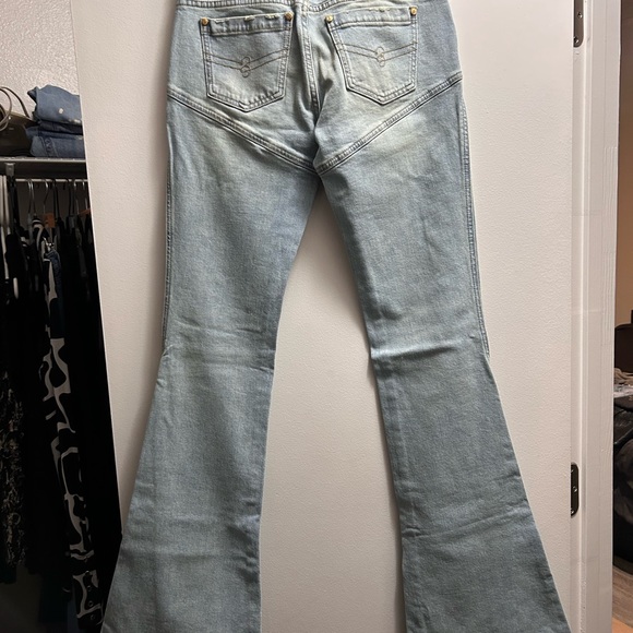 NWT “BLUMARINE” FLARE JEANS/40IT TALL/MID-HIGH RISE/LIGHT BLUE/GORGEOUS! - Picture 11 of 11